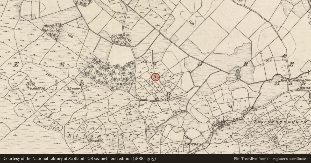 Ordnance Survey six-inch map, 2nd edition (1888–1915) covering the location of Enclosure, Maghera More, County Galway, with a pin at the register's coordinates