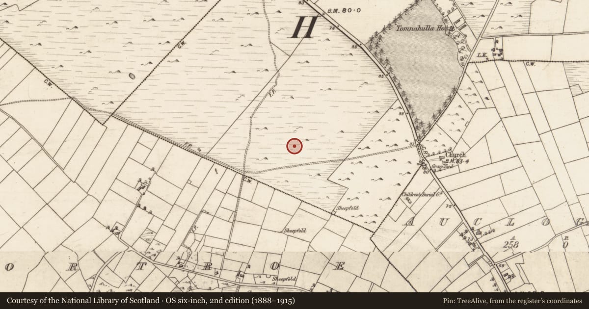 Ordnance Survey six-inch map, 2nd edition (1888–1915) covering the location of House - indeterminate date, Tomnahulla, County Galway, with a pin at the register's coordinates
