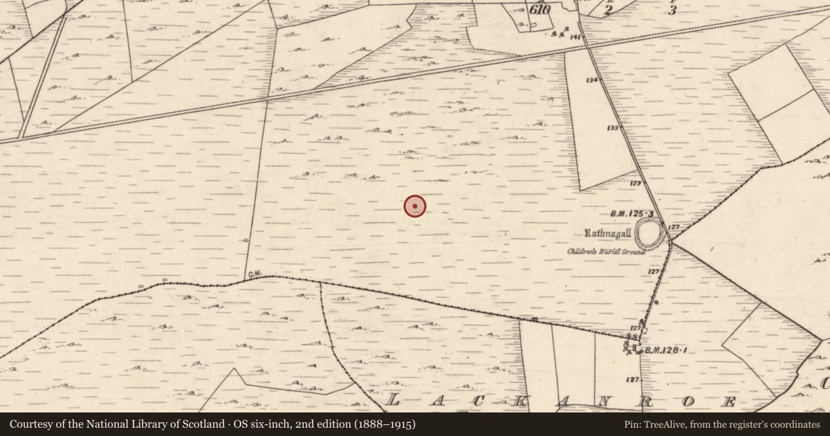 Ordnance Survey six-inch map, 2nd edition (1888–1915) covering the location of House - indeterminate date, Kilcurrivard, County Galway, with a pin at the register's coordinates