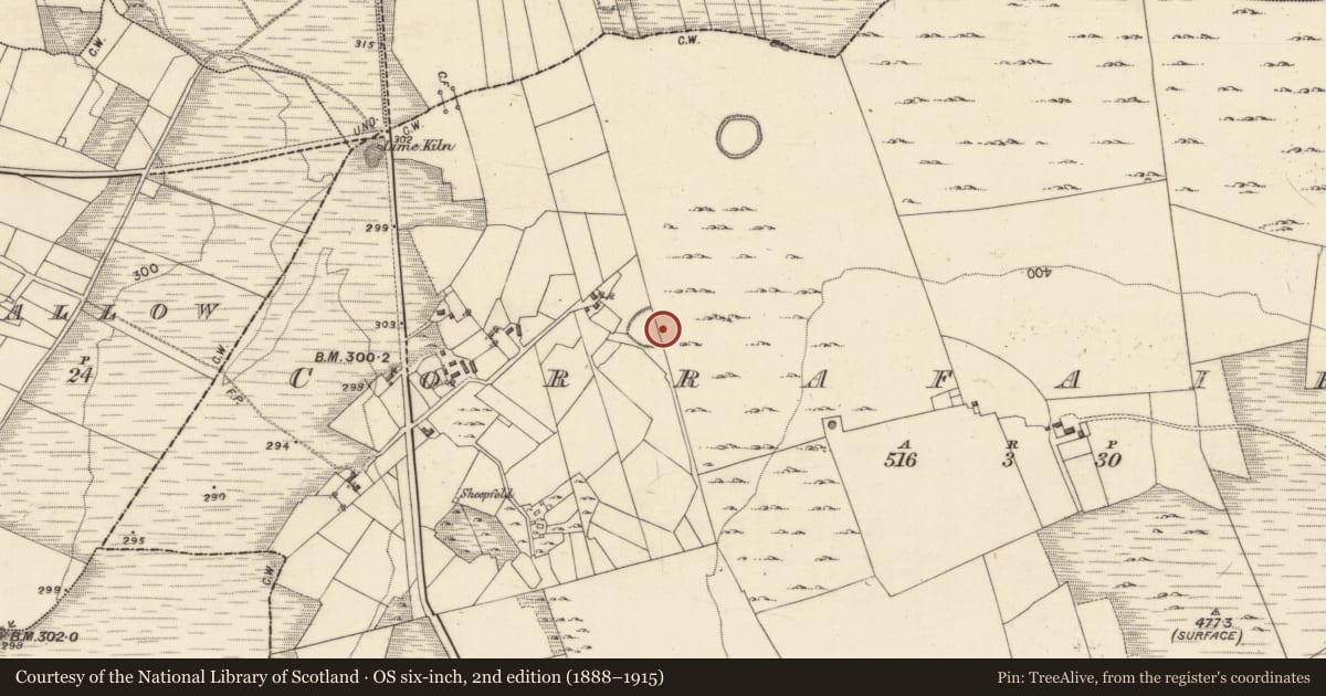 Ordnance Survey six-inch map, 2nd edition (1888–1915) covering the location of Ringfort - unclassified, Corrafaireen, County Galway, with a pin at the register's coordinates