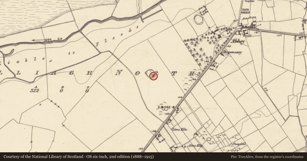 Ordnance Survey six-inch map, 2nd edition (1888–1915) covering the location of Enclosure, Culliagh North, County Galway, with a pin at the register's coordinates