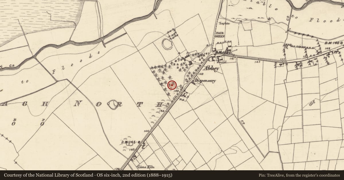 Ordnance Survey six-inch map, 2nd edition (1888–1915) covering the location of Designed landscape feature, Culliagh North, County Galway, with a pin at the register's coordinates