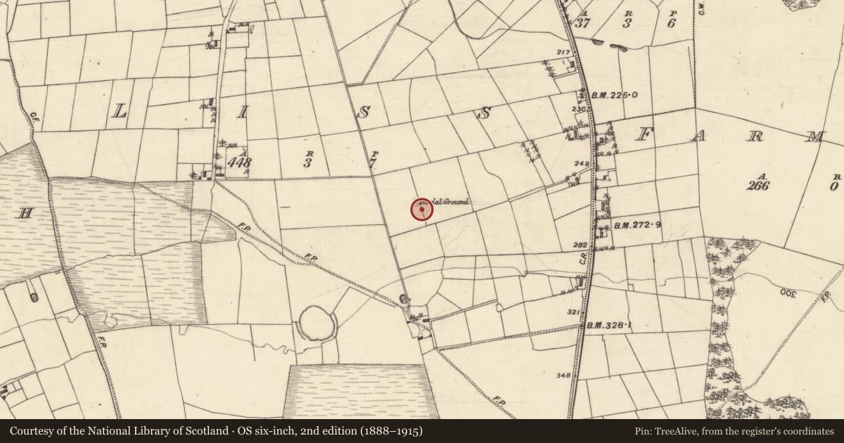 Ordnance Survey six-inch map, 2nd edition (1888–1915) covering the location of Ringfort - rath, Liss, County Galway, with a pin at the register's coordinates
