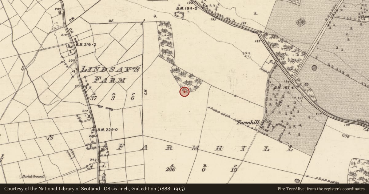 Ordnance Survey six-inch map, 2nd edition (1888–1915) covering the location of Enclosure, Farmhill, County Galway, with a pin at the register's coordinates
