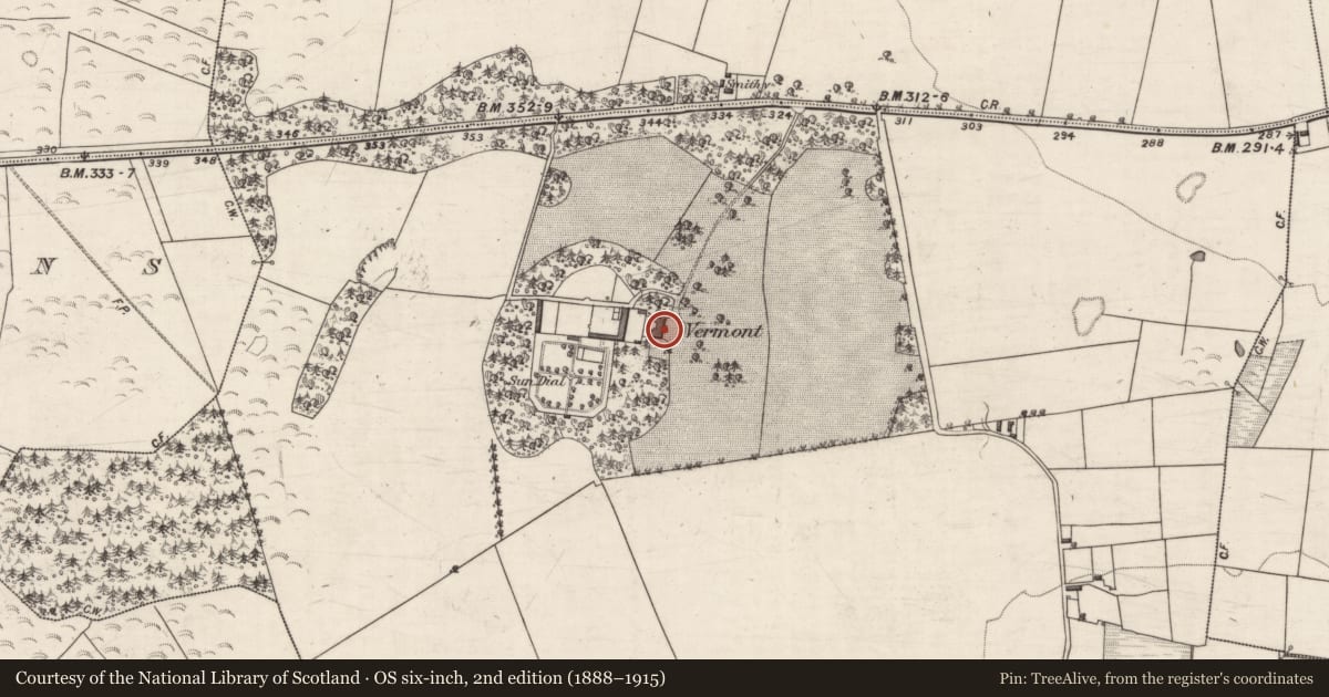 Ordnance Survey six-inch map, 2nd edition (1888–1915) covering the location of Country house, Moneen, County Galway, with a pin at the register's coordinates
