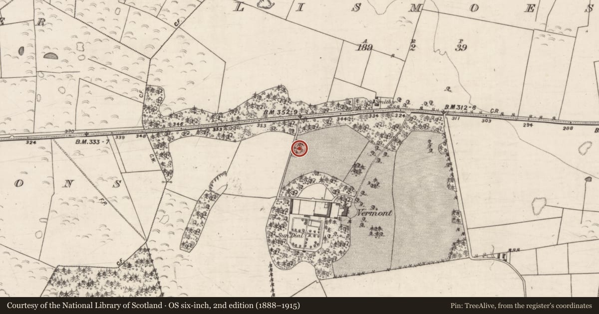 Ordnance Survey six-inch map, 2nd edition (1888–1915) covering the location of Ringfort - rath, Moneen, County Galway, with a pin at the register's coordinates