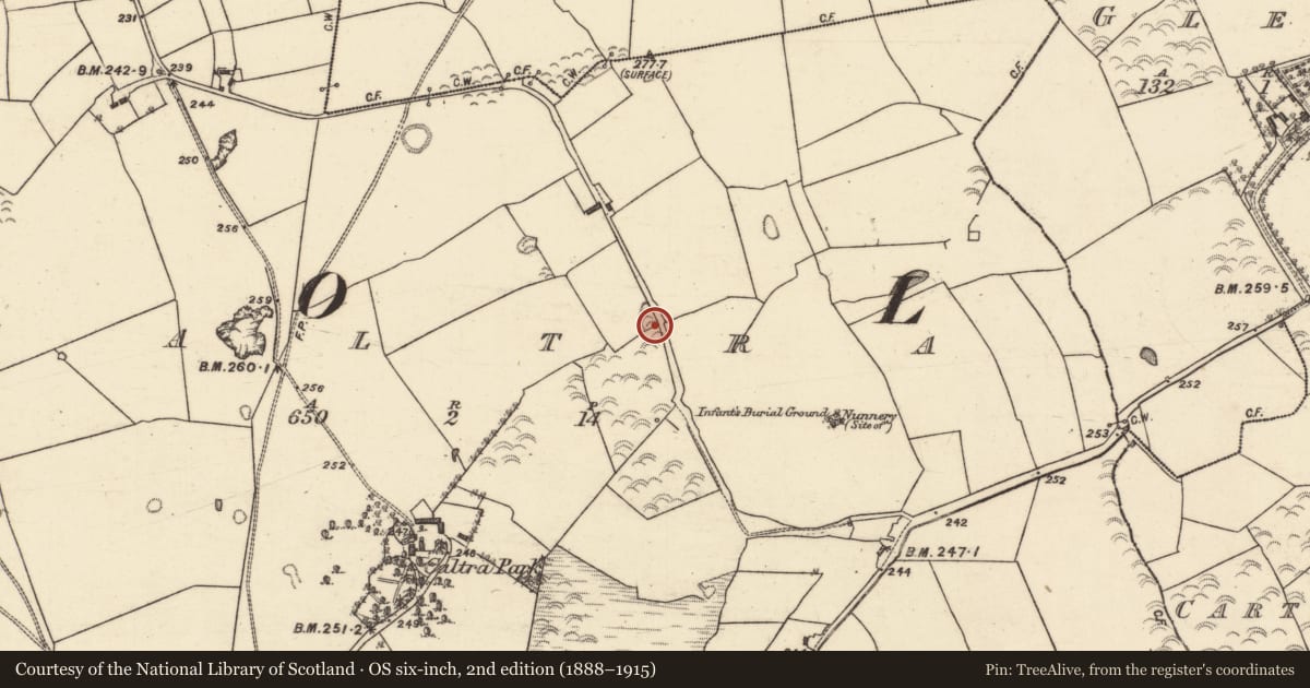 Ordnance Survey six-inch map, 2nd edition (1888–1915) covering the location of Quarry, Caltra, County Galway, with a pin at the register's coordinates