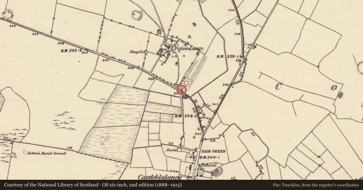 Ordnance Survey six-inch map, 2nd edition (1888–1915) covering the location of House - 18th/19th century, Gallagh, County Galway, with a pin at the register's coordinates