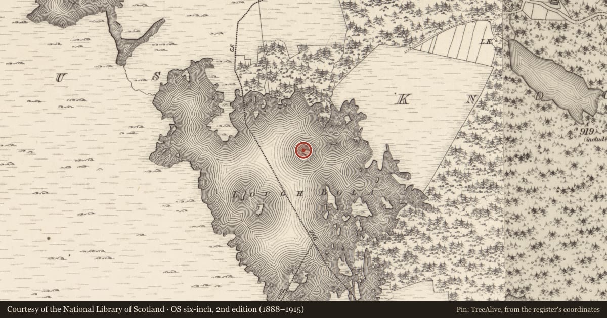 Ordnance Survey six-inch map, 2nd edition (1888–1915) covering the location of Ringfort - cashel, An Cnoc Buí, County Galway, with a pin at the register's coordinates