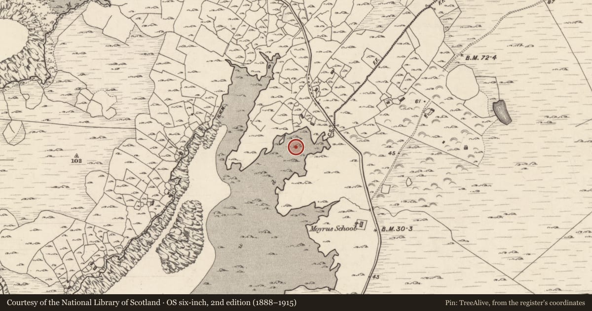 Ordnance Survey six-inch map, 2nd edition (1888–1915) covering the location of Ritual site - holy well, Leitreach Ard, County Galway, with a pin at the register's coordinates