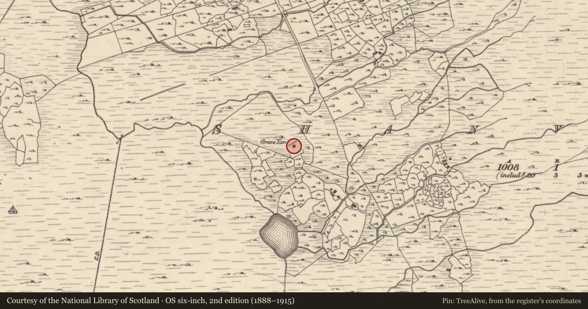 Ordnance Survey six-inch map, 2nd edition (1888–1915) covering the location of Burial ground, An Seanbhaile, County Galway, with a pin at the register's coordinates