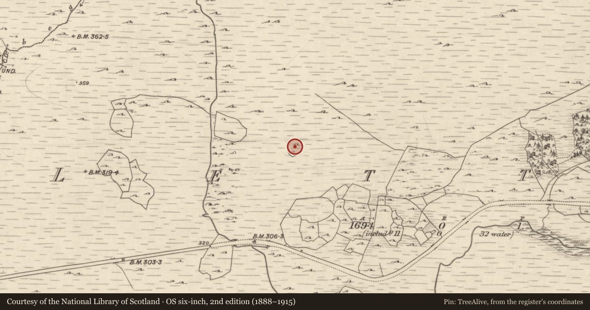 Ordnance Survey six-inch map, 2nd edition (1888–1915) covering the location of Enclosure, Leitir, County Galway, with a pin at the register's coordinates