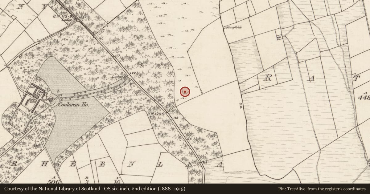 Ordnance Survey six-inch map, 2nd edition (1888–1915) covering the location of Ringfort - unclassified, Carheenlea, County Galway, with a pin at the register's coordinates