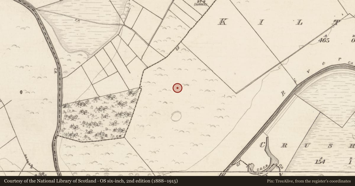 Ordnance Survey six-inch map, 2nd edition (1888–1915) covering the location of Burial, Cill Torróg, County Galway, with a pin at the register's coordinates