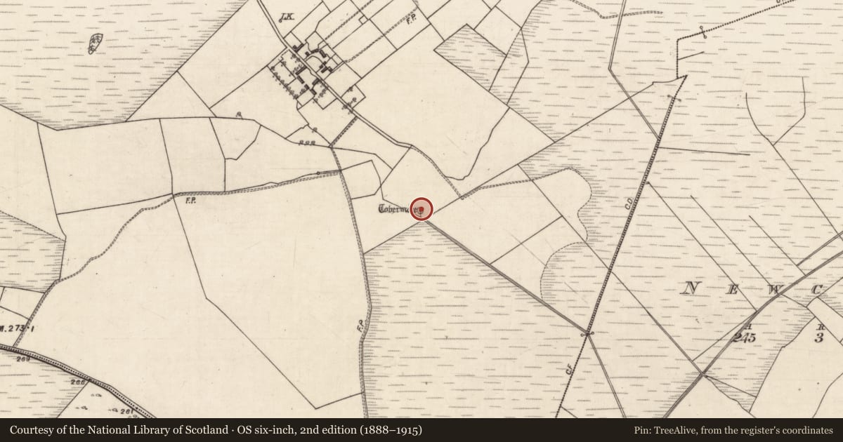 Ordnance Survey six-inch map, 2nd edition (1888–1915) covering the location of Well, Corrantarramud, County Galway, with a pin at the register's coordinates