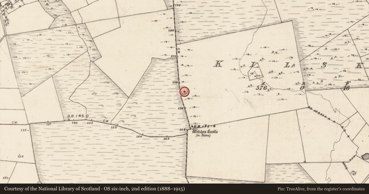 Ordnance Survey six-inch map, 2nd edition (1888–1915) covering the location of Ringfort - unclassified, Kilskeagh, Rathfee, County Galway, with a pin at the register's coordinates