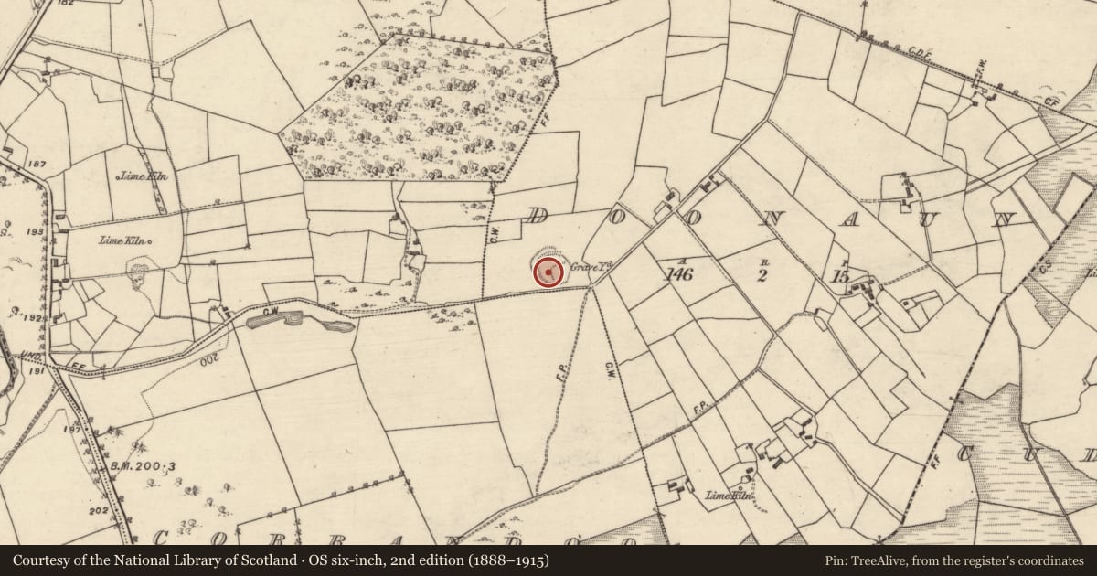 Ordnance Survey six-inch map, 2nd edition (1888–1915) covering the location of Enclosure, Doonaun, County Galway, with a pin at the register's coordinates