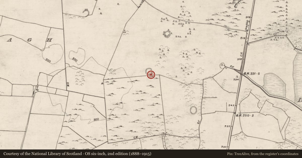 Ordnance Survey six-inch map, 2nd edition (1888–1915) covering the location of Enclosure, Doon Upper, County Galway, with a pin at the register's coordinates