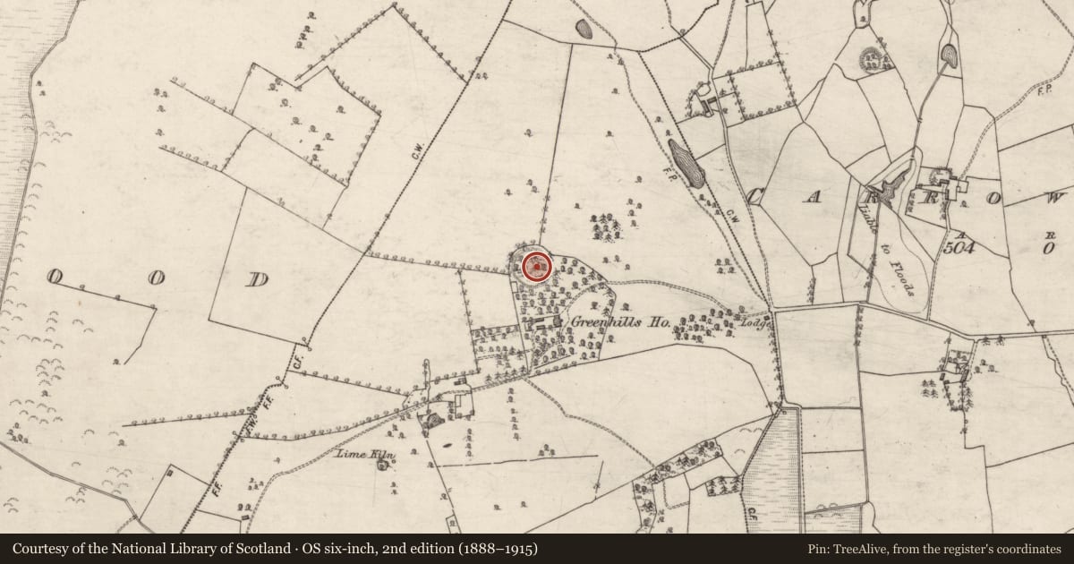 Ordnance Survey six-inch map, 2nd edition (1888–1915) covering the location of Ringfort - unclassified, Greenhills, County Galway, with a pin at the register's coordinates
