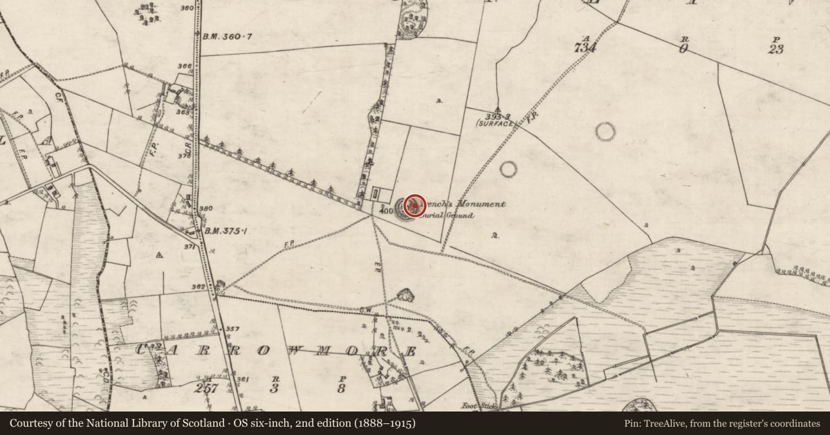 Ordnance Survey six-inch map, 2nd edition (1888–1915) covering the location of Ringfort - unclassified, Moneyveen, County Galway, with a pin at the register's coordinates