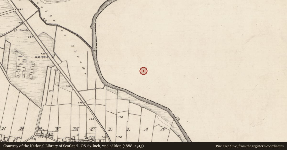 Ordnance Survey six-inch map, 2nd edition (1888–1915) covering the location of House - 18th/19th century, Ashford, County Galway, with a pin at the register's coordinates
