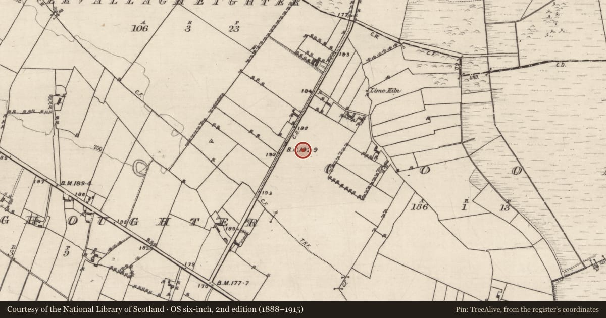 Ordnance Survey six-inch map, 2nd edition (1888–1915) covering the location of Enclosure, Cool, County Galway, with a pin at the register's coordinates