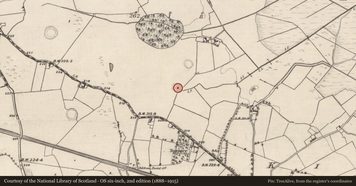 Ordnance Survey six-inch map, 2nd edition (1888–1915) covering the location of Enclosure, Gortnaglogh, Kilmalaw, County Galway, with a pin at the register's coordinates