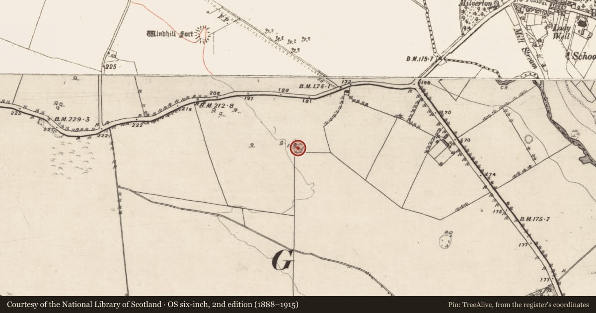 Ordnance Survey six-inch map, 2nd edition (1888–1915) covering the location of Ringfort - unclassified, Lowville, County Galway, with a pin at the register's coordinates