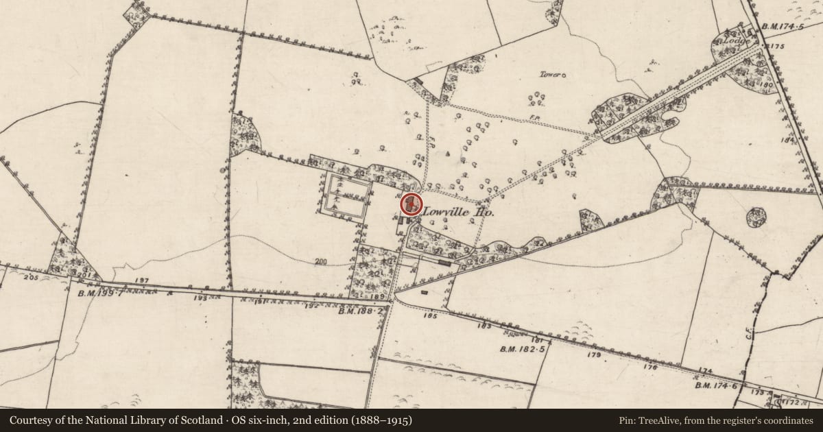 Ordnance Survey six-inch map, 2nd edition (1888–1915) covering the location of House - 18th/19th century, Lowville, County Galway, with a pin at the register's coordinates