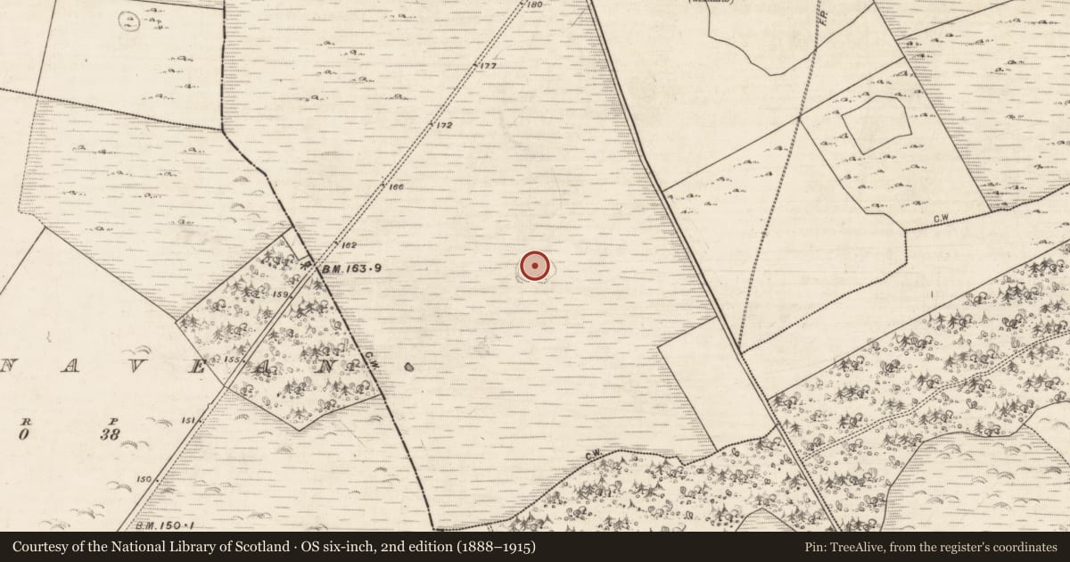 Ordnance Survey six-inch map, 2nd edition (1888–1915) covering the location of Ringfort - rath, Carnaun, County Galway, with a pin at the register's coordinates