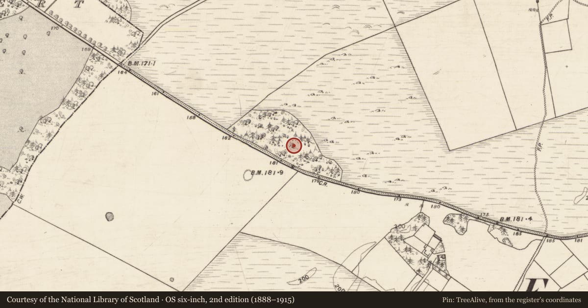 Ordnance Survey six-inch map, 2nd edition (1888–1915) covering the location of Castle - unclassified, Moanbaun, County Galway, with a pin at the register's coordinates