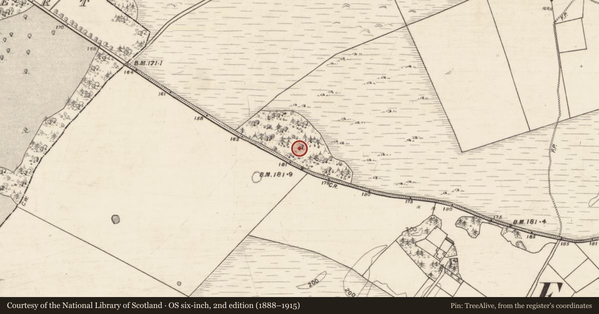 Ordnance Survey six-inch map, 2nd edition (1888–1915) covering the location of Earthwork, Moanbaun, County Galway, with a pin at the register's coordinates