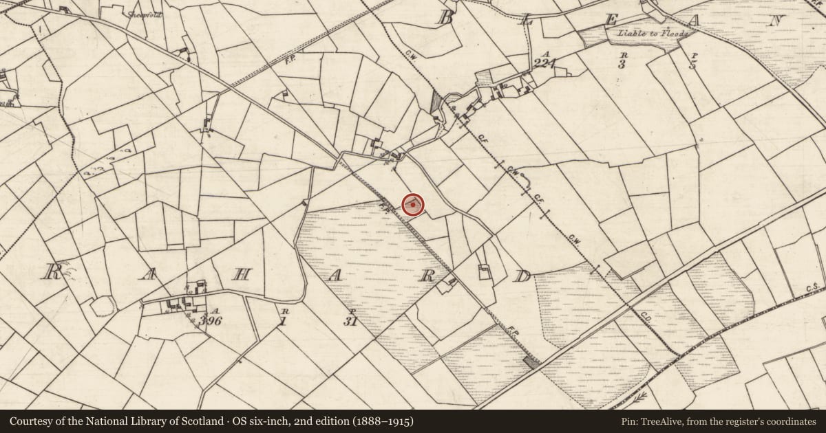 Ordnance Survey six-inch map, 2nd edition (1888–1915) covering the location of Quarry, Rahard, County Galway, with a pin at the register's coordinates