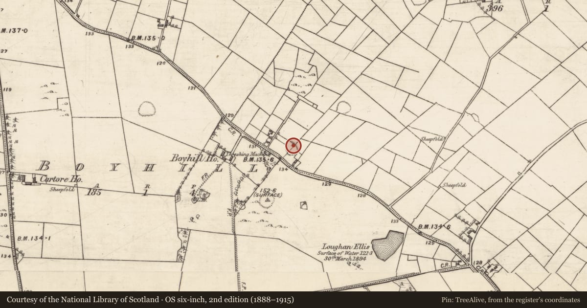 Ordnance Survey six-inch map, 2nd edition (1888–1915) covering the location of Ringfort - rath, Rahard, County Galway, with a pin at the register's coordinates