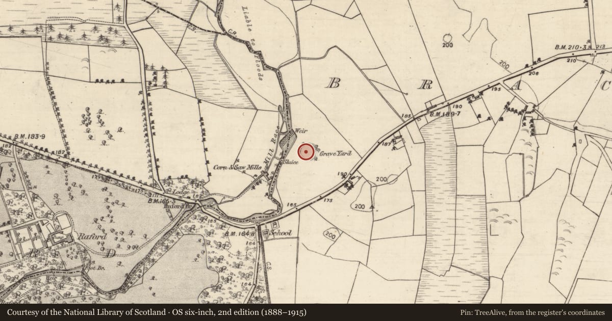 Ordnance Survey six-inch map, 2nd edition (1888–1915) covering the location of Children's burial ground, Brackloon, County Galway, with a pin at the register's coordinates