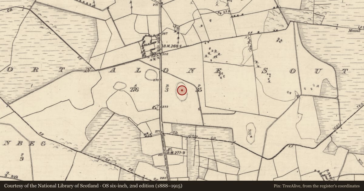 Ordnance Survey six-inch map, 2nd edition (1888–1915) covering the location of Enclosure, Gortnalone South, County Galway, with a pin at the register's coordinates