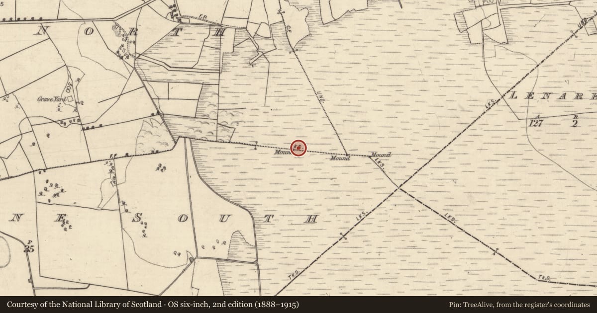 Ordnance Survey six-inch map, 2nd edition (1888–1915) covering the location of Boundary mound, Gortnalone North, Gortnalone South, County Galway, with a pin at the register's coordinates