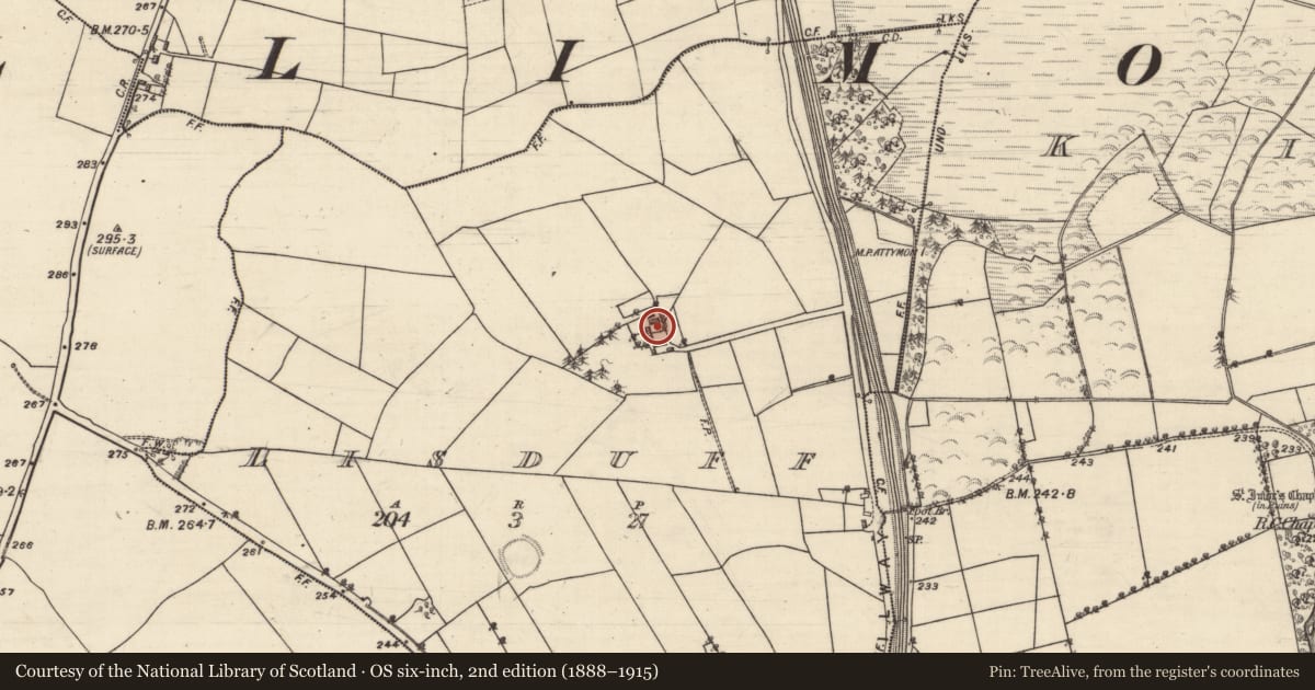 Ordnance Survey six-inch map, 2nd edition (1888–1915) covering the location of House - vernacular house, Lisduff, County Galway, with a pin at the register's coordinates