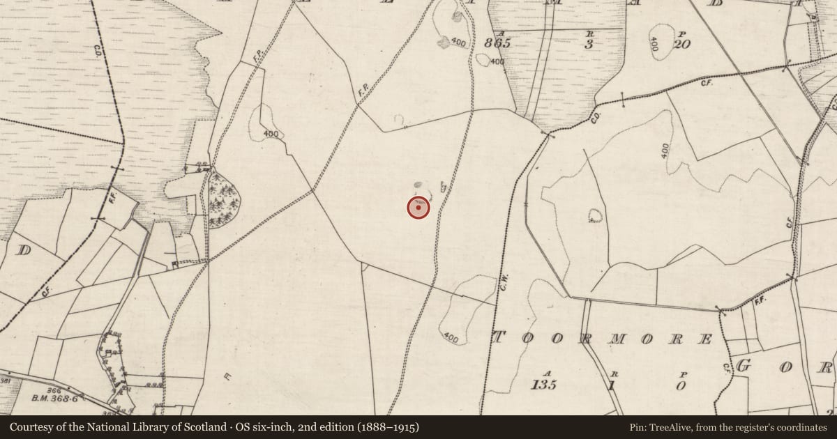 Ordnance Survey six-inch map, 2nd edition (1888–1915) covering the location of House - indeterminate date, Ballymabilla, County Galway, with a pin at the register's coordinates