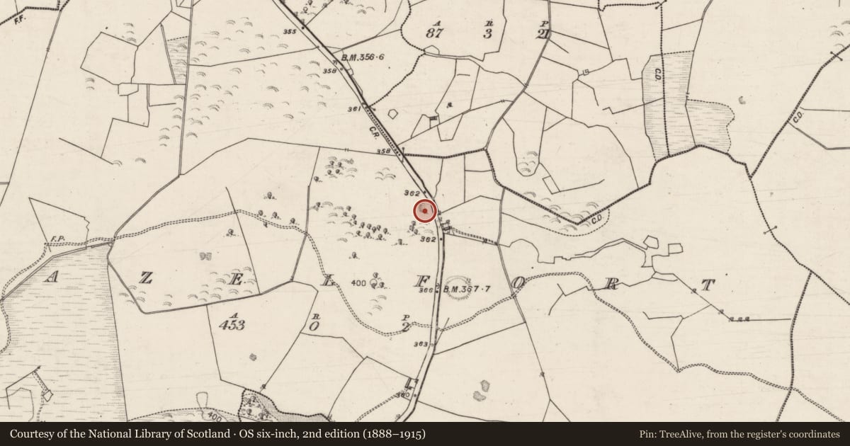 Ordnance Survey six-inch map, 2nd edition (1888–1915) covering the location of Quarry, Hazelfort, County Galway, with a pin at the register's coordinates