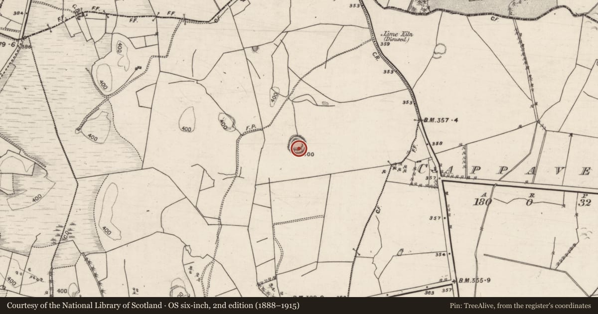 Ordnance Survey six-inch map, 2nd edition (1888–1915) covering the location of Ringfort - unclassified, Killagh Beg, County Galway, with a pin at the register's coordinates