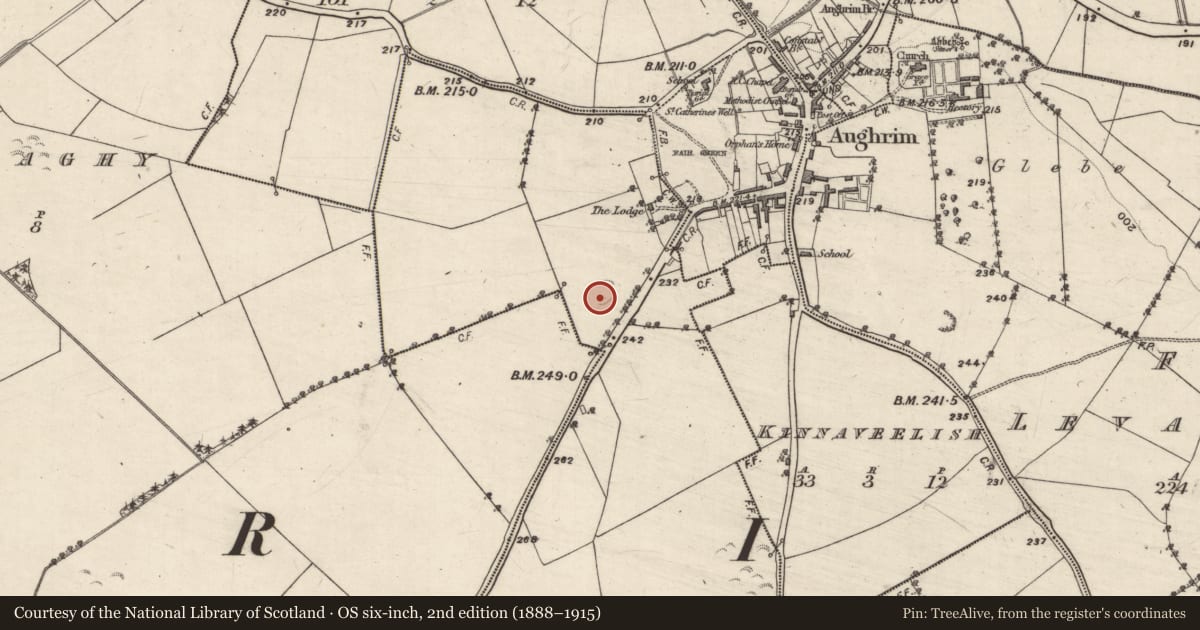 Ordnance Survey six-inch map, 2nd edition (1888–1915) covering the location of Ringfort - unclassified, Attidermot, County Galway, with a pin at the register's coordinates
