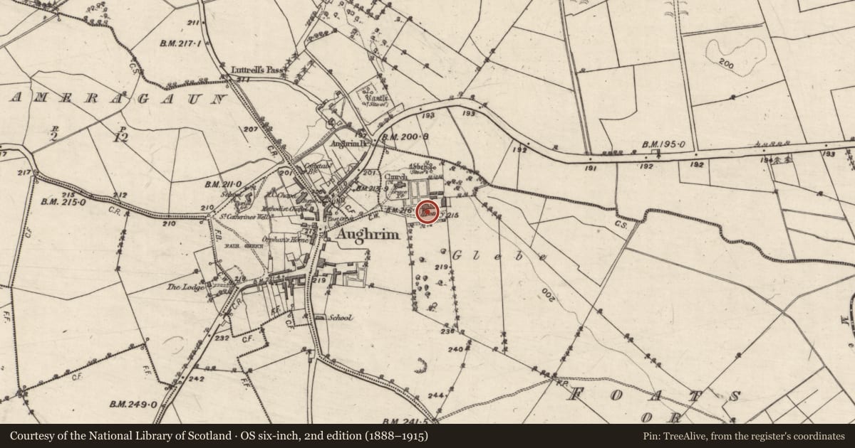 Ordnance Survey six-inch map, 2nd edition (1888–1915) covering the location of House - 18th/19th century, Foats Or Levallynearl, County Galway, with a pin at the register's coordinates