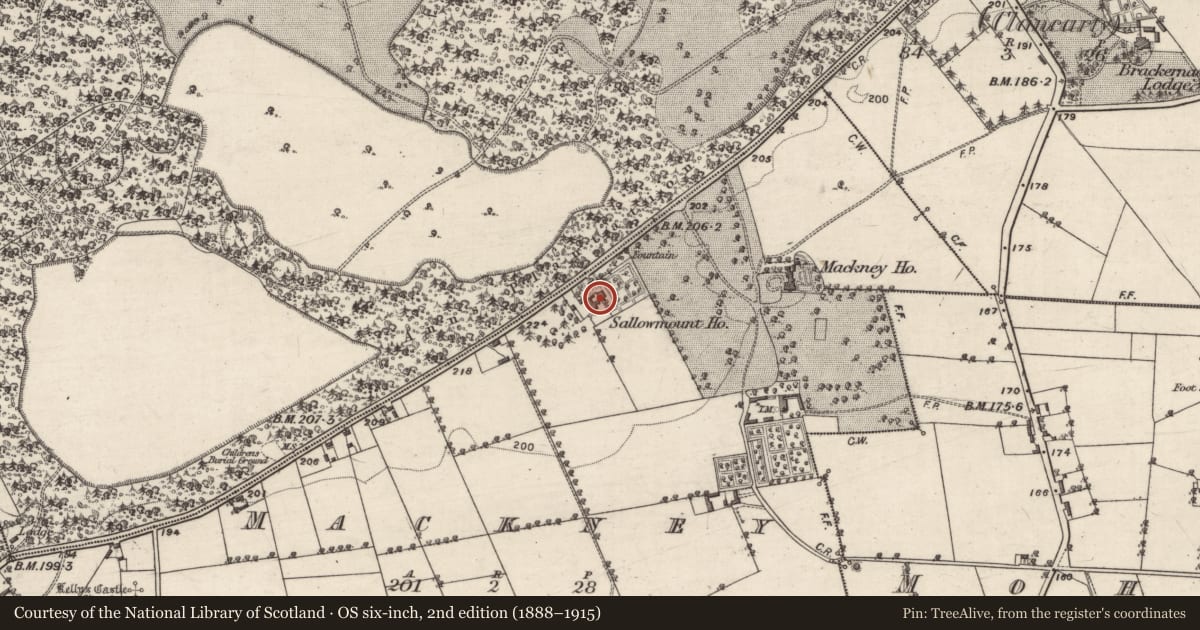 Ordnance Survey six-inch map, 2nd edition (1888–1915) covering the location of House - 18th/19th century, MacKney, County Galway, with a pin at the register's coordinates