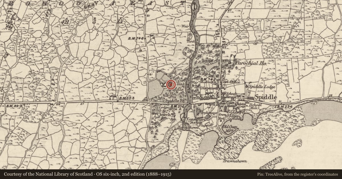 Ordnance Survey six-inch map, 2nd edition (1888–1915) covering the location of House - 18th/19th century, Both Chuanna Thoir, County Galway, with a pin at the register's coordinates