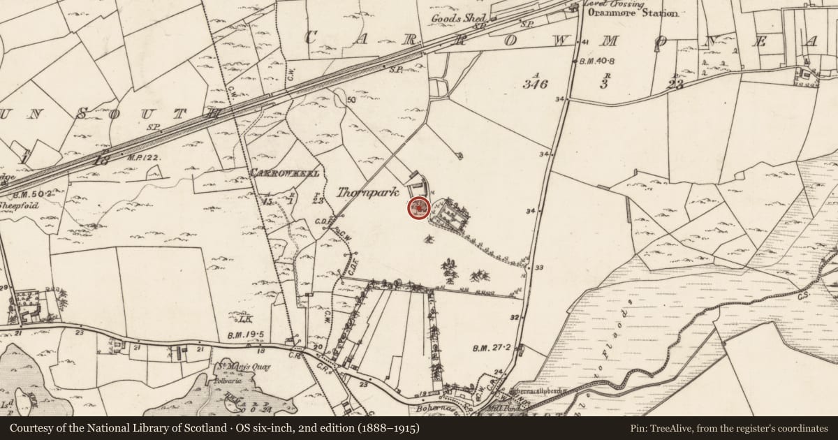 Ordnance Survey six-inch map, 2nd edition (1888–1915) covering the location of House - 18th/19th century, Carrowmoneash, County Galway, with a pin at the register's coordinates
