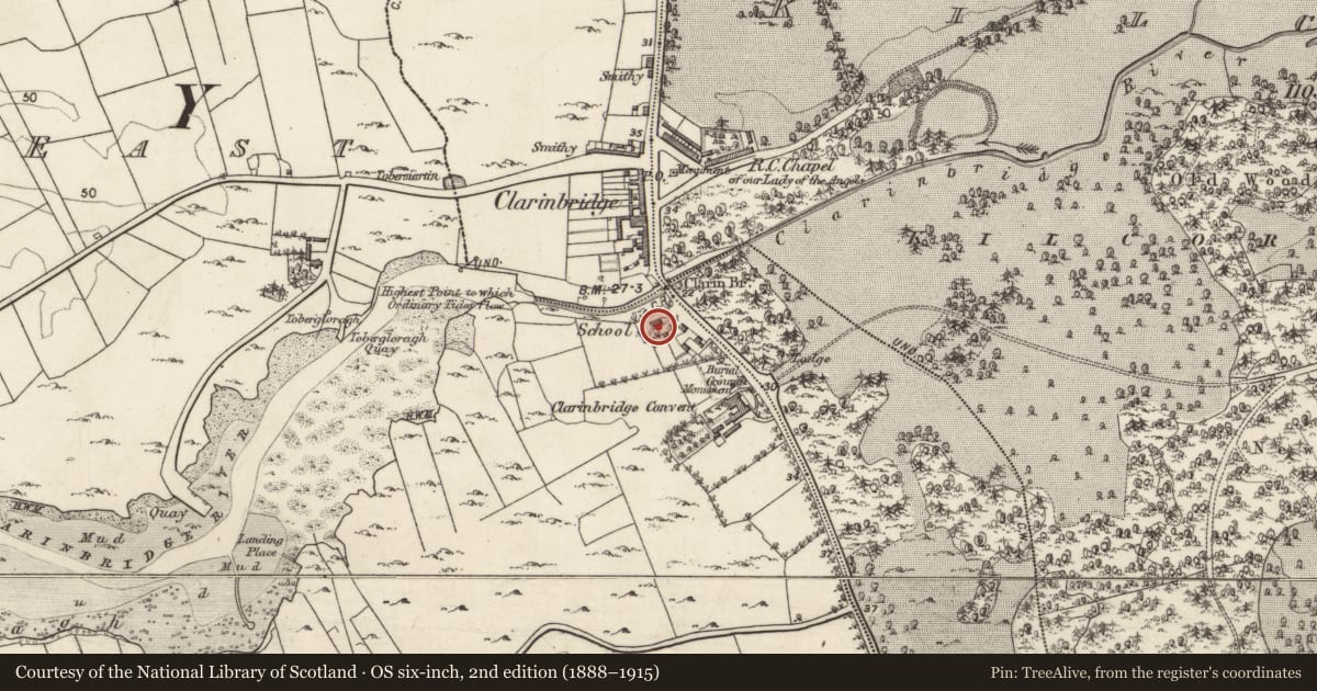 Ordnance Survey six-inch map, 2nd edition (1888–1915) covering the location of Chapel, Stradbally North, County Galway, with a pin at the register's coordinates