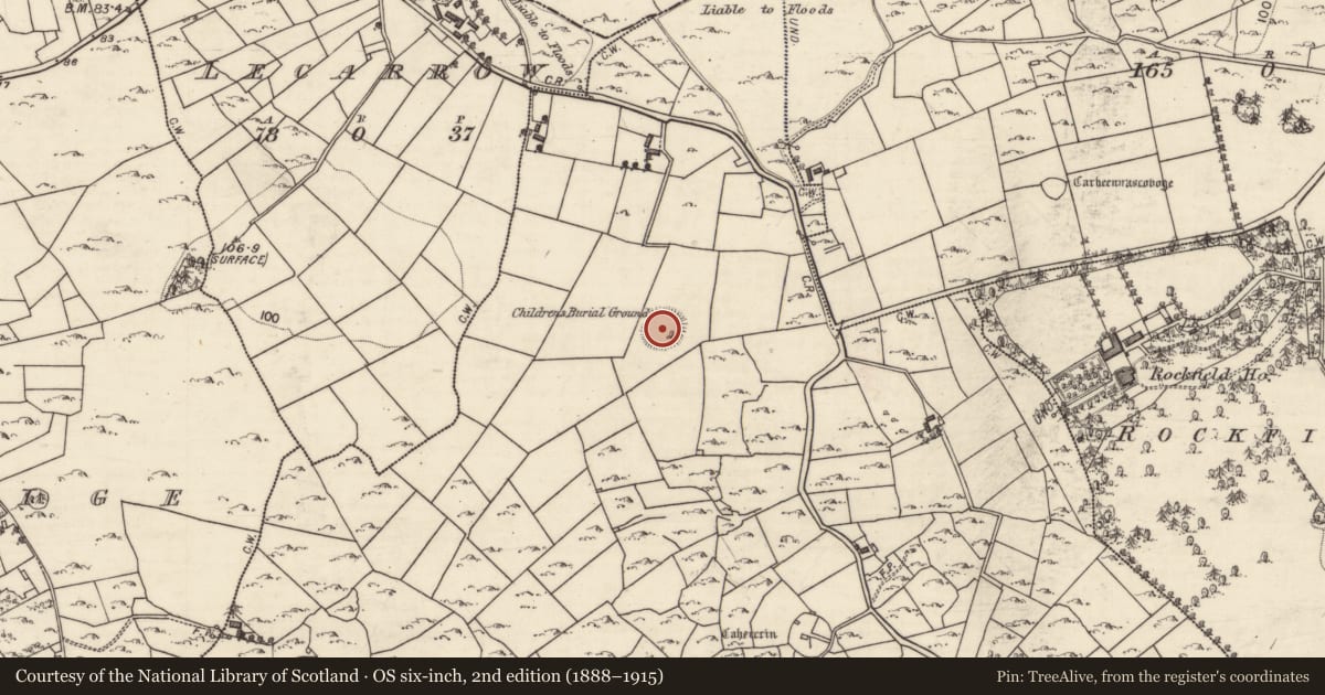 Ordnance Survey six-inch map, 2nd edition (1888–1915) covering the location of Ringfort - rath, Cahercrin, County Galway, with a pin at the register's coordinates