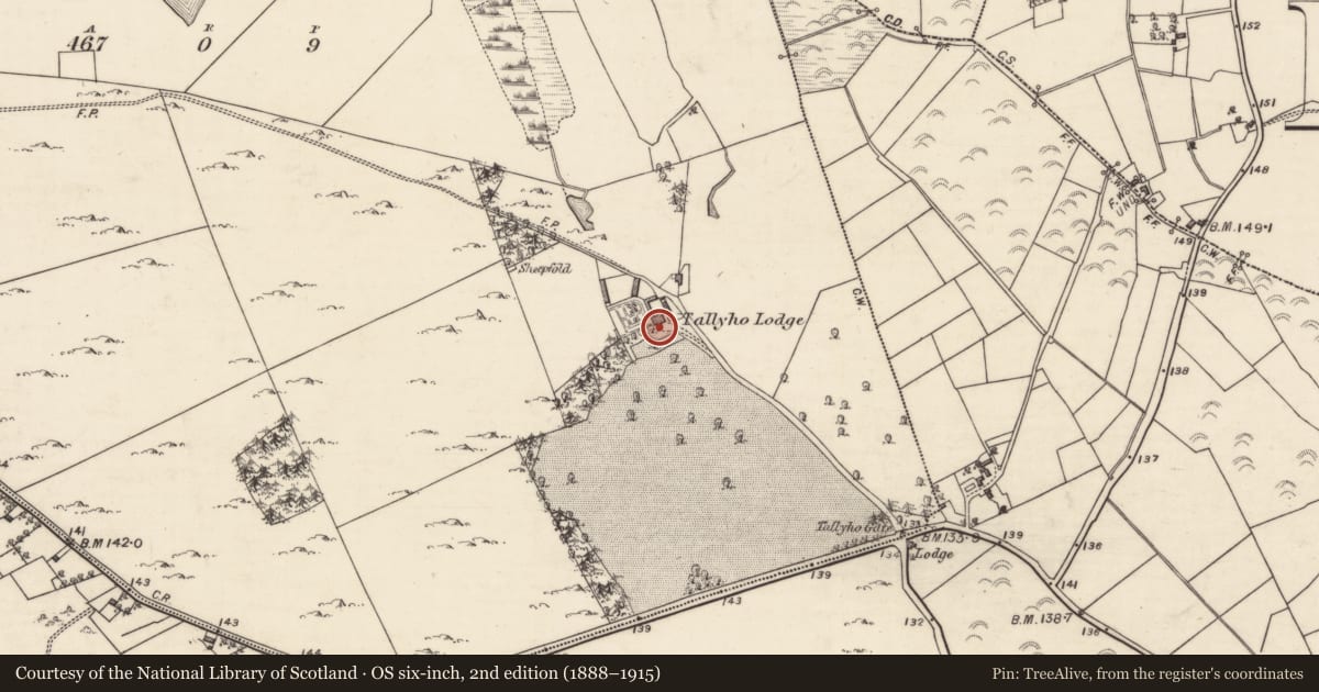 Ordnance Survey six-inch map, 2nd edition (1888–1915) covering the location of House - 18th/19th century, Deerpark, County Galway, with a pin at the register's coordinates