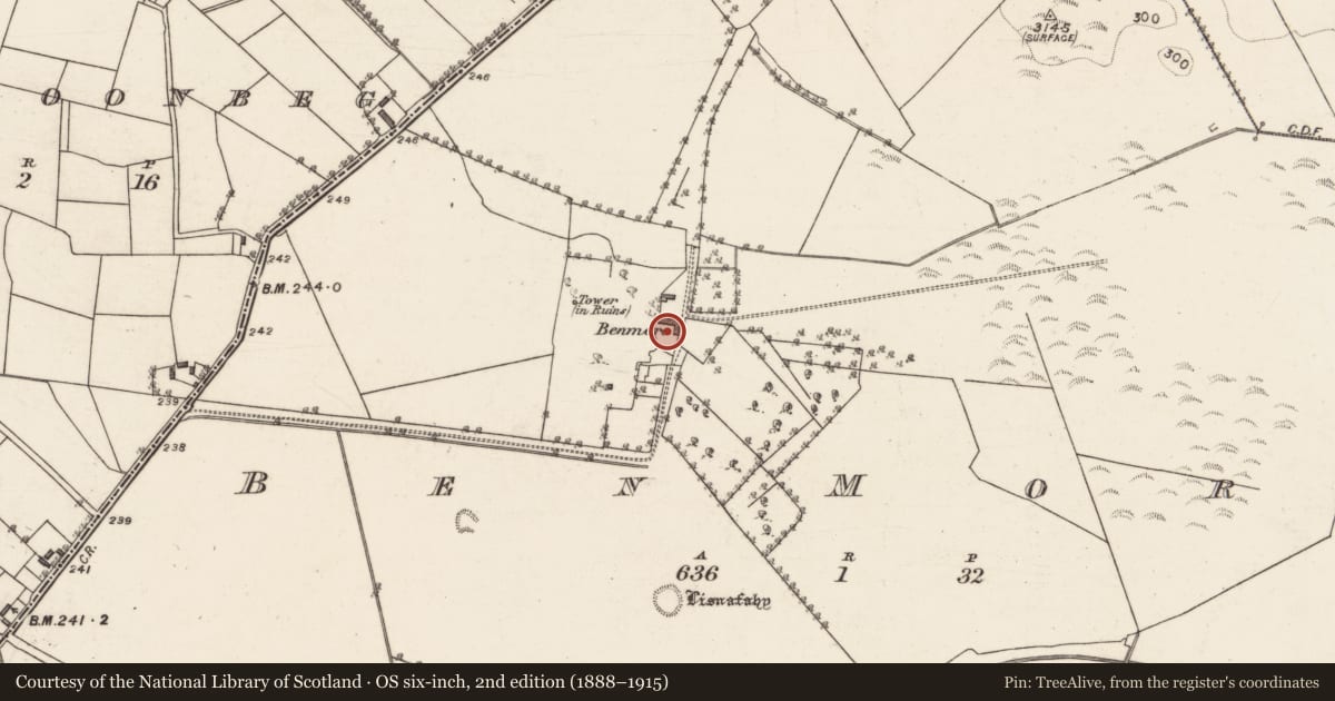 Ordnance Survey six-inch map, 2nd edition (1888–1915) covering the location of House - 18th/19th century, Ben More, County Galway, with a pin at the register's coordinates